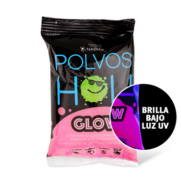 POLVOS HOLI BOLSA75 GRS GLOW ROSA FLUORESCENTE PH0275
