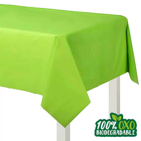 Mantel plastico rectangular verde kiwi