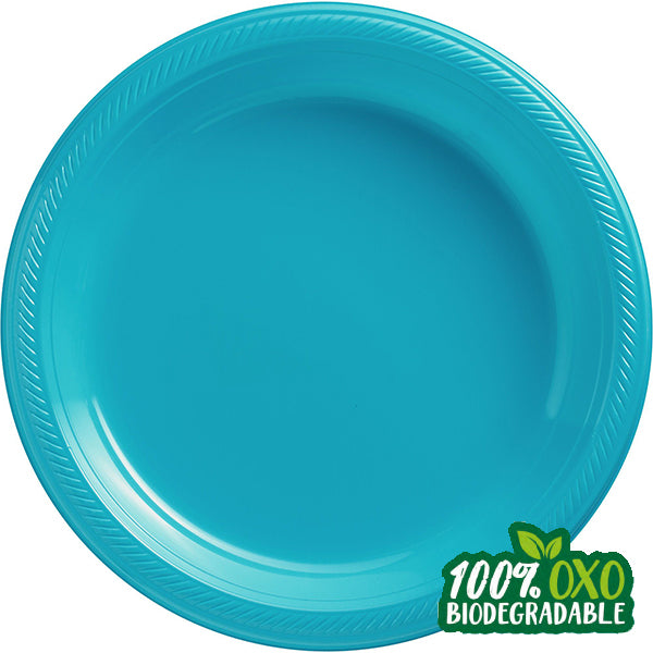 PLATO PLASTICO No. 9 AZUL CARIBE